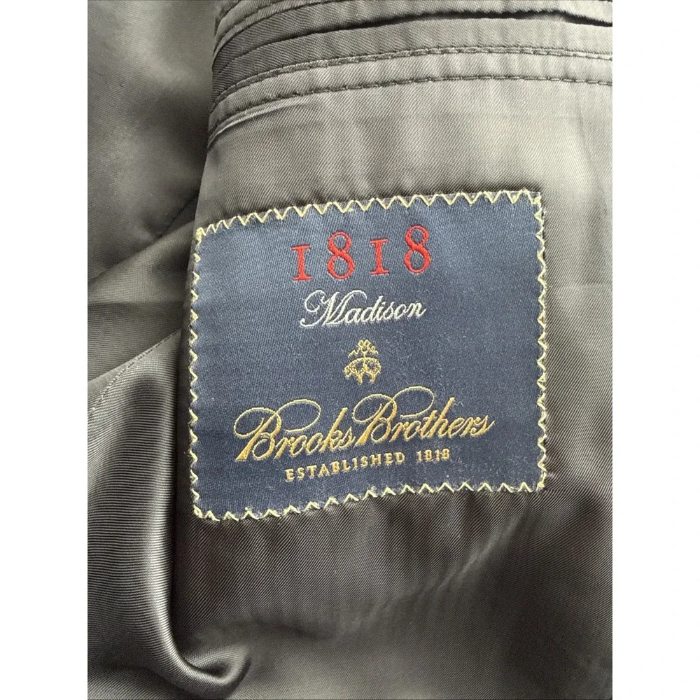 VTG Brooks Brothers Mens Black Wool Blazer Gold Buttons Canada